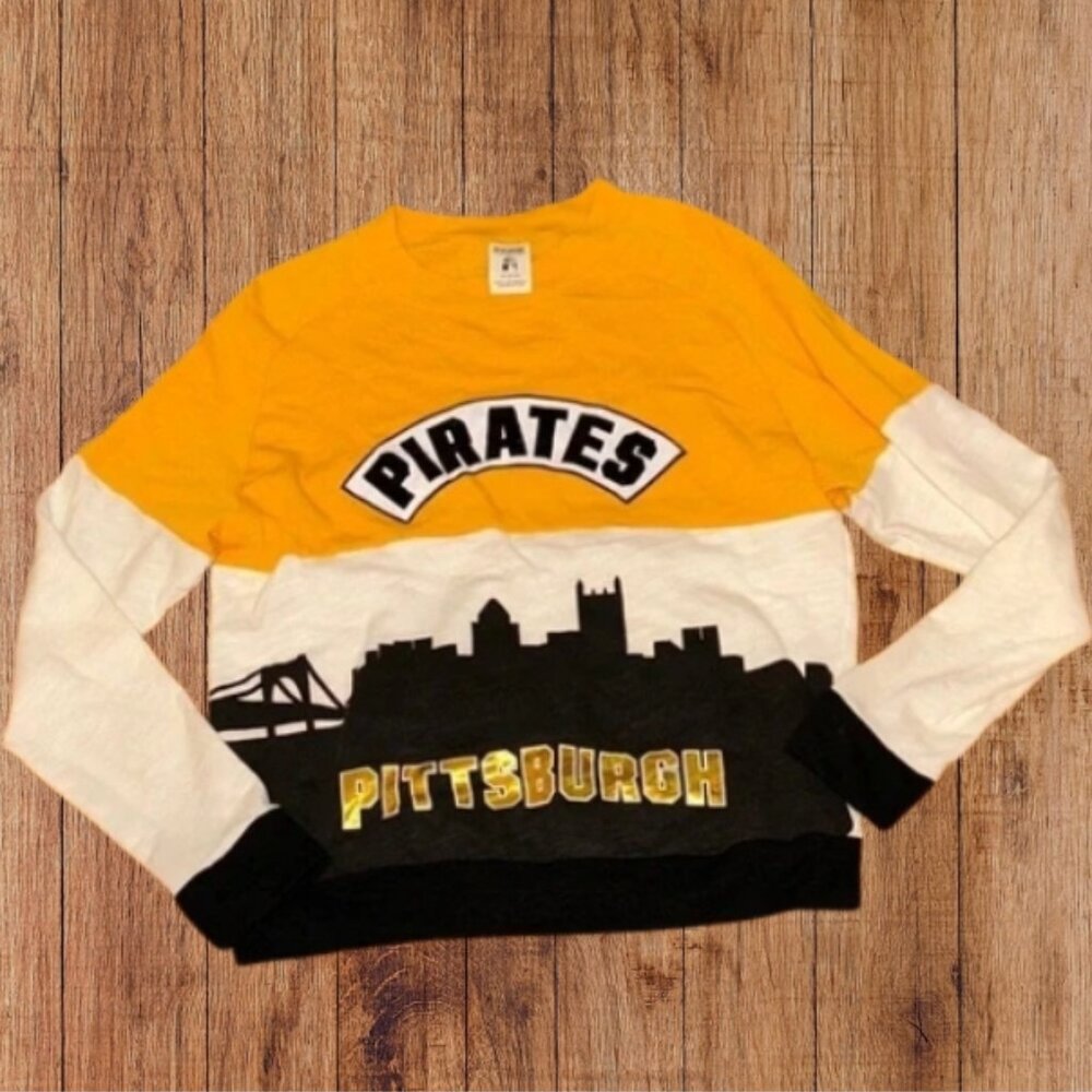✨RARE!✨Victoria's Secret PINK x MLB Pittsburgh Pirates Sweater Top Crewneck-XS